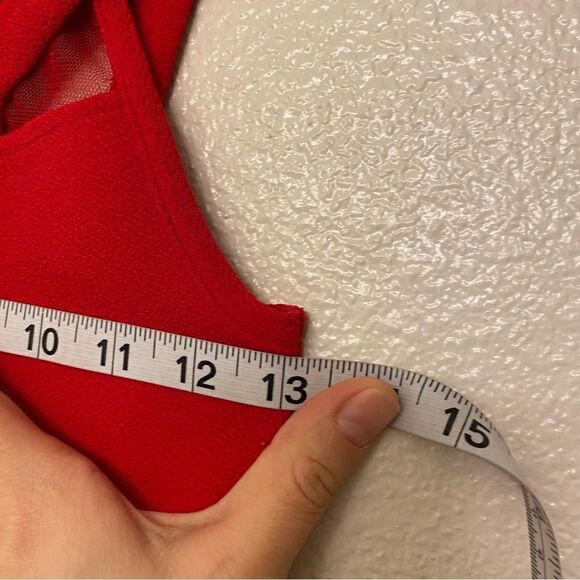 The Children’s Place Girls red dress formal rhinestone beaded collar mesh 6X-7 - Picture 7 of 11